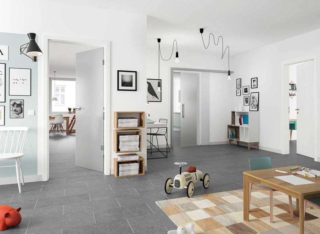 SÜHAC® Glastüren ESG Float satiniert in Schiebetür- und Drehtür-Ausführung