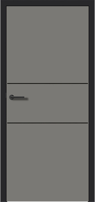 ROYAL-532 in G-TEC® Staubgrau matt 7037 und Futter G-TEC® Schwarz matt 9005 mit Lisenen in Schwarz matt