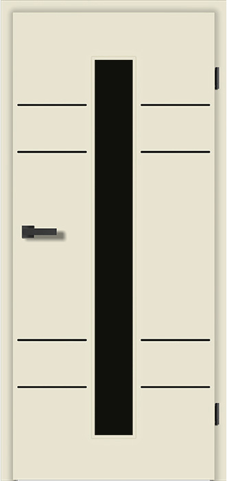 ROYAL-552-LA2 in G-TEC® LiveSimple matt CN08 mit Lisenen in Schwarz matt und Verglasung VSG Edition Schwarz